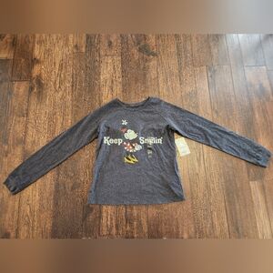 Girls Disney Gray Long Sleeve Shirt 10/12